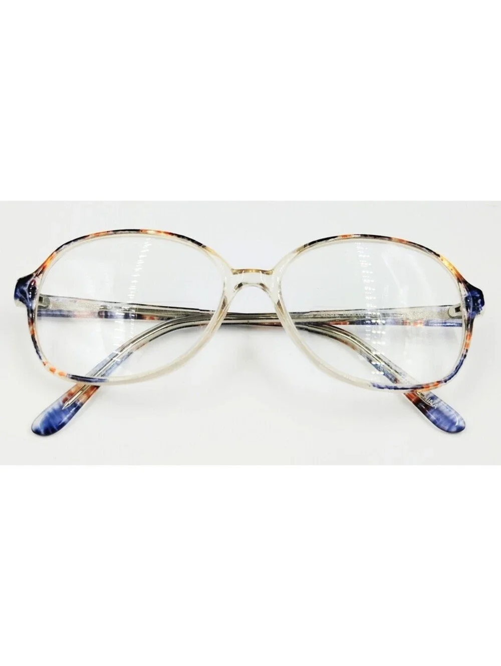53rd ST Eyeglasses Frames 53-16-135 Blue Multicolor Oval Womens w/ Case